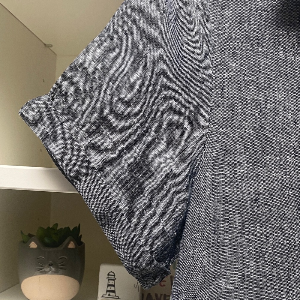 Tahari - Gray Linen Button-Down Dress! Like NEW. Size S. - Picture 6 of 15